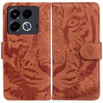 For Infinix Note 40 4G Tiger Embossing Pattern Flip Leather Phone Case(Brown)