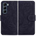 For Infinix Hot 50 5G Tiger Embossing Pattern Flip Leather Phone Case(Black)