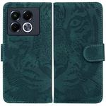 For Infinix Note 40 5G Tiger Embossing Pattern Flip Leather Phone Case(Green)