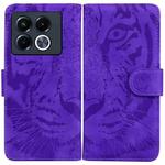 For Infinix Note 40 5G Tiger Embossing Pattern Flip Leather Phone Case(Purple)