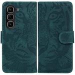 For Infinix Hot 50 Pro+ 4G Tiger Embossing Pattern Flip Leather Phone Case(Green)