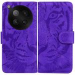 For Infinix Zero 40 4G / 5G Tiger Embossing Pattern Flip Leather Phone Case(Purple)