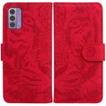 For Nokia G42 Tiger Embossing Pattern Flip Leather Phone Case(Red)