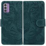 For Nokia G42 Tiger Embossing Pattern Flip Leather Phone Case(Green)