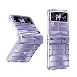 For Samsung Galaxy Z Flip4 5G Integrated Electroplating Folding Phone Case with Hinge(Purple)