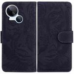 For Tecno Spark 10 5G Tiger Embossing Pattern Flip Leather Phone Case(Black)