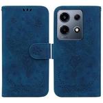 For Infinix Note 30 VIP Butterfly Rose Embossed Leather Phone Case(Blue)