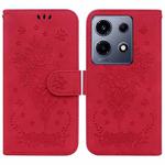 For Infinix Note 30 VIP Butterfly Rose Embossed Leather Phone Case(Red)