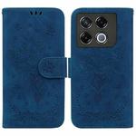 For Infinix GT 20 Pro Butterfly Rose Embossed Leather Phone Case(Blue)