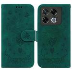 For Infinix GT 20 Pro Butterfly Rose Embossed Leather Phone Case(Green)