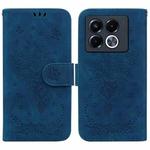 For Infinix Note 40 5G Butterfly Rose Embossed Leather Phone Case(Blue)