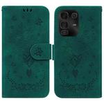 For Infinix Note 50 Pro+ Butterfly Rose Embossed Leather Phone Case(Green)