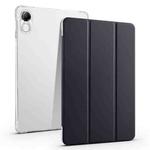 For Xiaomi Redmi Pad Pro 12.1 3-fold Clear TPU Smart Leather Tablet Case with Pen Slot(Black)