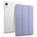 For Xiaomi Redmi Pad Pro 12.1 3-fold Clear TPU Smart Leather Tablet Case with Pen Slot(Lavender Purple)