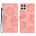 For Honor X8 / X30i Flower Embossing Pattern Leather Phone Case(Pink)