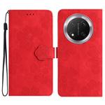 For Honor X9C Flower Embossing Pattern Leather Phone Case(Red)