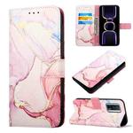 For Xiaomi Poco F5 Pro 5G/Redmi K60 PT003 Marble Pattern Flip Leather Phone Case(Rose Gold LS005)