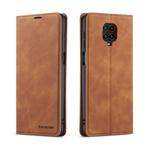 For Xiaomi Redmi Note 9S / Note 9 Pro / Note 9 Pro Max Forwenw Dream Series Oil Edge Strong Magnetism Horizontal Flip Leather Case with Holder & Card Slots & Wallet & Photo Frame(Brown)