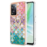 For OnePlus Nord N300 Electroplating IMD TPU Phone Case with Ring(Colorful Scales)