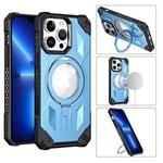 For iPhone 12 Pro Max MagSafe Magnetic Holder Phone Case(Sierra Blue)