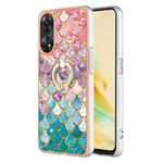 For OPPO Reno8 T 4G Electroplating IMD TPU Phone Case with Ring(Colorful Scales)