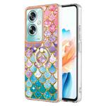 For OPPO A79 5G Global Electroplating IMD TPU Phone Case with Ring(Colorful Scales)