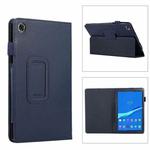 For Lenovo Tab M8 4th Gen Litchi Texture Leather Tablet Case(Dark Blue)