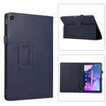 For Lenovo Tab M10 5G Litchi Texture Leather Tablet Case(Dark Blue)