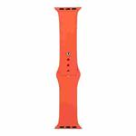For Apple Watch Series 8&7 41mm / SE 2&6&SE&5&4 40mm / 3&2&1 38mm Silicone Watch Band, Short Section (female)(Apricot Orange)