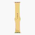 For Apple Watch Series 8&7 41mm / SE 2&6&SE&5&4 40mm / 3&2&1 38mm Silicone Watch Band, Short Section (female)(Yellow)