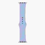For Apple Watch Series 8&7 41mm / SE 2&6&SE&5&4 40mm / 3&2&1 38mm Silicone Watch Band, Short Section (female)(Lilac Purple)