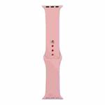 For Apple Watch Series 8&7 41mm / SE 2&6&SE&5&4 40mm / 3&2&1 38mm Silicone Watch Band, Short Section (female)(Rose Pink)