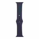 For Apple Watch Series 8&7 41mm / SE 2&6&SE&5&4 40mm / 3&2&1 38mm Silicone Watch Band, Short Section (female)(Midnight Blue)