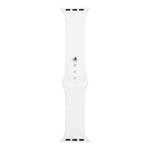 For Apple Watch Series 8&7 41mm / SE 2&6&SE&5&4 40mm / 3&2&1 38mm Silicone Watch Band, Short Section (female)(White)