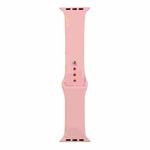For Apple Watch Series 8&7 41mm / SE 2&6&SE&5&4 40mm / 3&2&1 38mm Silicone Watch Band, Short Section (female)(Pink)