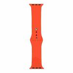 For Apple Watch Series 8&7 41mm / SE 2&6&SE&5&4 40mm / 3&2&1 38mm Silicone Watch Band, Short Section (female)(Citrus Color)