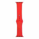 For Apple Watch Series 8&7 41mm / SE 2&6&SE&5&4 40mm / 3&2&1 38mm Silicone Watch Band, Short Section (female)(Red)