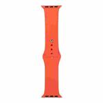 For Apple Watch Ultra 49mm / Series 8&7 45mm / SE 2&6&SE&5&4 44mm / 3&2&1 42mm Silicone Watch Band, Short Section (female)(Apricot Orange)