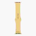 For Apple Watch Ultra 49mm / Series 8&7 45mm / SE 2&6&SE&5&4 44mm / 3&2&1 42mm Silicone Watch Band, Short Section (female)(Yellow)