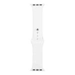 For Apple Watch Ultra 49mm / Series 8&7 45mm / SE 2&6&SE&5&4 44mm / 3&2&1 42mm Silicone Watch Band, Short Section (female)(White)