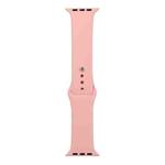 For Apple Watch Ultra 49mm / Series 8&7 45mm / SE 2&6&SE&5&4 44mm / 3&2&1 42mm Silicone Watch Band, Short Section (female)(Pink)