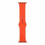 For Apple Watch Ultra 49mm / Series 8&7 45mm / SE 2&6&SE&5&4 44mm / 3&2&1 42mm Silicone Watch Band, Short Section (female)(Citrus Color)