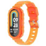 For Xiaomi Mi Band 8 Integrated Transparent Silicone Watch Band(Orange)