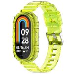 For Xiaomi Mi Band 8 Integrated Transparent Silicone Watch Band(Yellow)