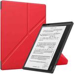For Kobo Elipsa 2E Solid Color Deformation TPU Leather Smart Tablet Case(Red)