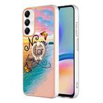 For Samsung Galaxy A05s Electroplating IMD TPU Phone Case with Ring(Dream Butterfly)