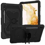 For Samsung Galaxy Tab S8+ / S7+ Butterfly Kickstand Heavy Duty Hard Rugged Tablet Case(Black)