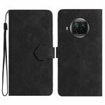 For Xiaomi Mi 10T Lite 5G Flower Embossing Pattern Leather Phone Case(Black)