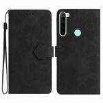 For Xiaomi Redmi Note 8T Flower Embossing Pattern Leather Phone Case(Black)