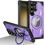 For Samsung Galaxy S23+ 5G MagSafe Magnetic Holder Phone Case(Dark Purple)